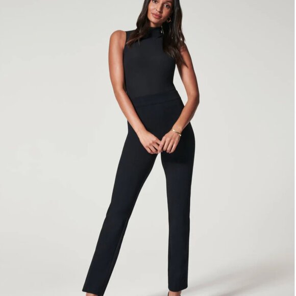 SPANX Black Perfect Pant Slim Straight Classic Dress Pants - Picture 1 of 4
